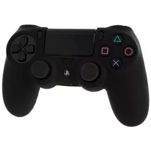 Assecure Pro Soft Silicone Protective Cover With Ribbed Handle Grip Black Ps4