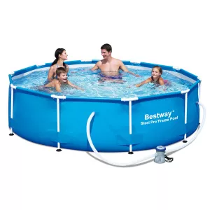 Bestway Piscina cu cadru metalic, pompa si filtru, 305 x 76 cm