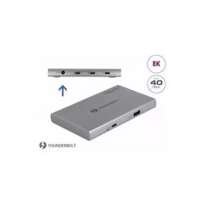 Delock HUB Thunderbolt 4 (Type C) la 3 x Thunderbolt 4 + 1 x USB 3.2-A Gen2 64157