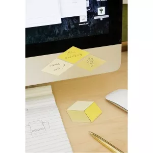 Kikkerland Yellow Geometric Sticky Notes