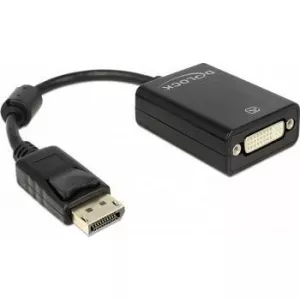 Delock  DisplayPort male la DVI 24+5 female Negru 61847 