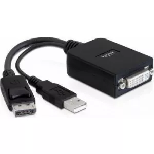 Delock   DisplayPort male la DVI 24+5 female Negru 61855 