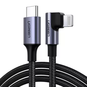 UGREEN Cablu de date MFI Elbow USB Type C - Lightning Delivery 3 A 1 m
