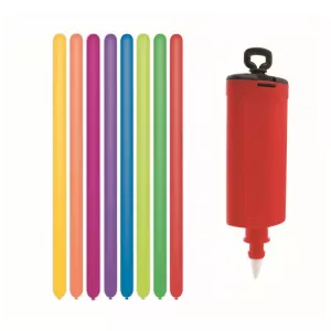 Godan Set 10 Baloane Modelaj Multicolor + Pompa, 150 cm GB/PG14