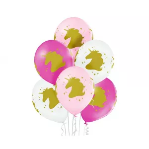 Godan Set 6 Baloane Unicorn Multicolor - 30 cm 5000387