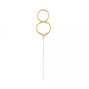 Godan Lumanare Scanteietoare Cifra 8, Auriu, 17 cm CS1921S-8