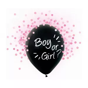 Godan Set 4 Baloane cu Confetti Gender Reveal, Fetite - 30 cm H12/BGR4