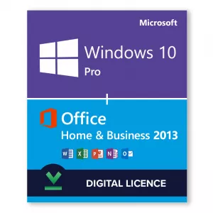 Microsoft Windows 10 Pro + Office Home & Business 2013 Bundle Digital Licences