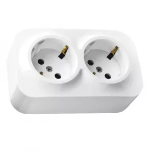 Legrand Priza dubla cu impamantare  Alb  FORIX  782413