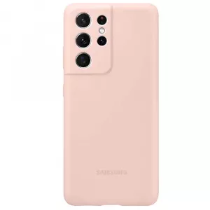Samsung Husa Galaxy S21 Ultra Silicone Cover Pink