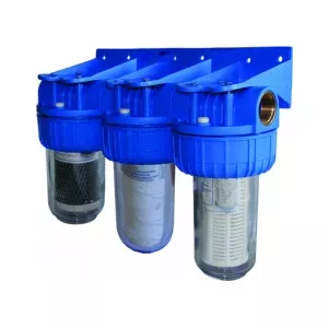 Stilwater & Pratt Filtru de apa TRIPLEX (cu cartuse filtrante) nylon + polipropilena +carbune activ 7 cu 3/4