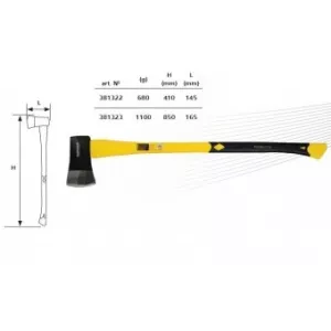 Topmaster Topor cu coada de fibra 680g 381322