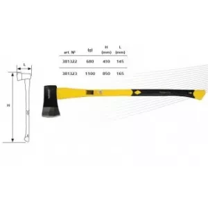 Topmaster Topor cu coada de fibra 1100g 381323