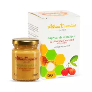 Albina Carpatina Laptisor De Matca Pur cu Vitamina C Naturala din Acerola 100g