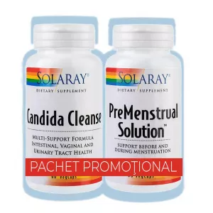 Solaray Candida Cleanse 60 capsule + PreMenstrual Solution 60 capsule
