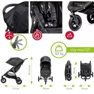 baby jogger City Mini GT Black sistem 2 in 1
