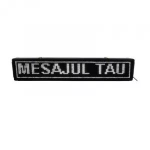 generic Panou luminos de exterior, 100 x 40 cm, LED, text personalizat, Alb