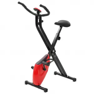 vidaXL Bicicletă magnetică X-Bike cu măsurare puls, negru și roșu 90483