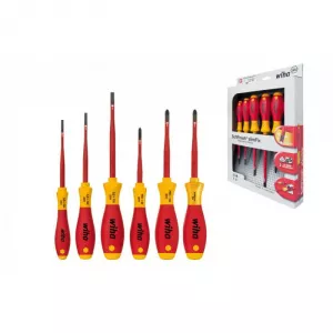 Wiha Set 6 surubelnite SL/PH/Xeno slimFix SoftFinish izolate electric VDE-GS 38362