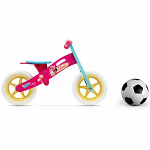 Pegas WOODEN BALANCE BIKE, SEVEN, MODEL MINNIE, 12 INCH, ROZ BLUE DIS-9909-WBMN06