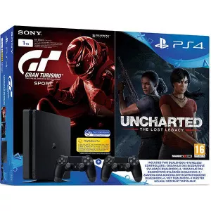 Sony Consola Playstation 4 Slim 1Tb Gran Turismo Sport Uncharted The Lost Legacy Controller Dualshock 4 V2