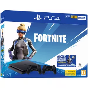 Sony Consola PlayStation 4 Fortnite Neo Versa Bundle, 500GB + Extra Controller, Negru