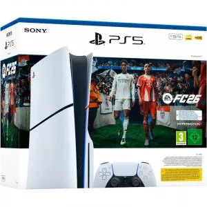 Sony PlayStation 5 Slim Disk Edition 1TB White + EA Sports FC 26