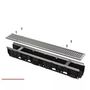 Alca Plast Rigola exterioara 1000 mm cu rama din plastic si gratar galvanizat