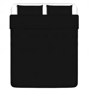 vidaXL Set husă pilotă, negru, bumbac, 200 x 220/60 x 70 cm 131161