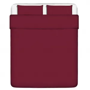 vidaXL Set husă pilotă, vișiniu, bumbac, 240 x 220/80 x 80 131180