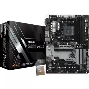 AMD Ryzen 5 3600 3.6GHz + Placa de baza ASRock B450 PRO4 (Starter KIT)