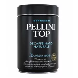 Pellini Top Decaffeinato Espresso cutie metalica 250gr cafea macinata