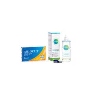Alcon Air Optix Night & Day Aqua (6 lentile) + Solunate Multi-Purpose 400 ml cu suport