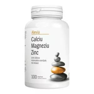 Alevia Calciu Magneziu Zinc 100cpr
