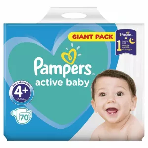 Pampers Scutece Active Baby 4+ Giant Pack, 70 buc/pachet
