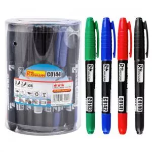Richmann Marker permanent subtire, 2 capete, 4 culori, (set 36 buc) 