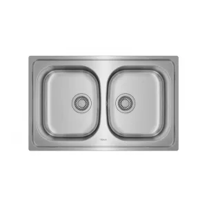 Teka UNIVERSE 2B 80, 790 x 500 mm, 2 cuve, inox lucios