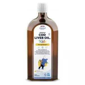 Osavi Norwegian Cod Liver Oil Kids lămâie, 500 mg, 500 ml
