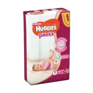 Huggies Scutece-chilotel Jumbo pack 3, Girl, 6-11 kg, 44 buc