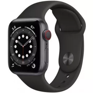 Apple Watch Series 6 GPS + Cellular, Space Gray Aluminium, 40 mm, Black Band