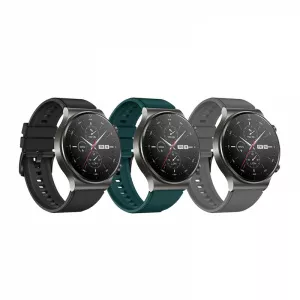 KRASSUS Set 3 curele 22mm pentru Huawei Watch GT 2/Samsung Gear S3/ Watch 46, negru, verde, gri CUFIS084
