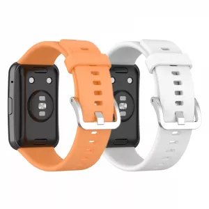 KRASSUS Set 2 curele pentru Huawei Watch Fit, portocaliu, alb CUFIS079