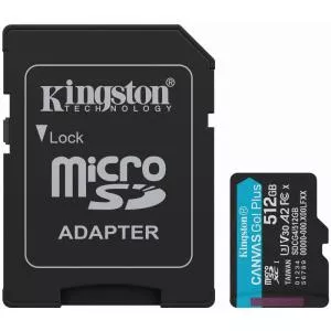 Kingston microSDXC Canvas Go Plus 4 512GB + Adaptor SD