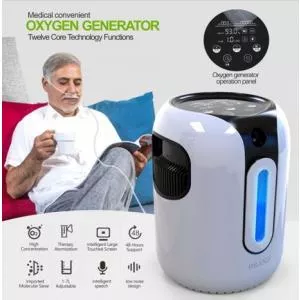 iMDK Generator de oxigen, 120 W, 10 L/min (Alb/Negru)