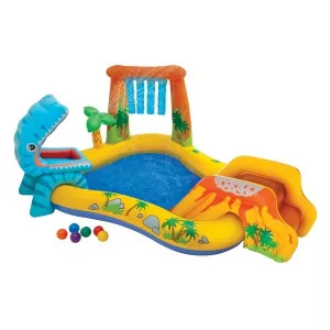 EcoToys Piscina gonflabila pentru copii cu tobogan 57444