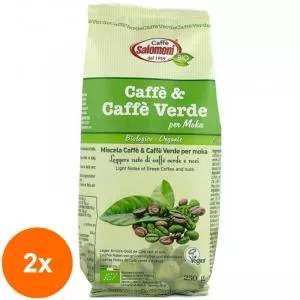Caffe Salomoni Set 2 x Cafea si Cafea Verde BIO, 250 g