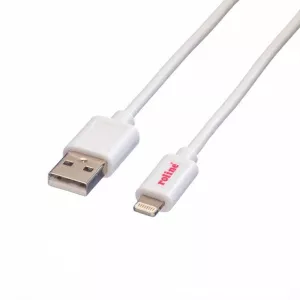 RoLine Cablu de date si alimentare pentru IPhone Lightning 6/5/5C/5S MFI 1.8m Alb 11.02.8322