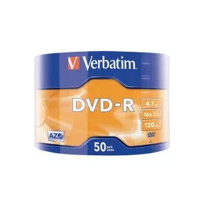 Verbatim DVD-R Matt Silver 50 Pack Wrap Spindle (43788)