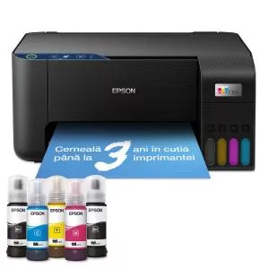 Epson Imprimanta, Copiator, Scaner EcoTank L3231 cu jet de cerneala, 242573, Imprimanta multifunctionala, Negru