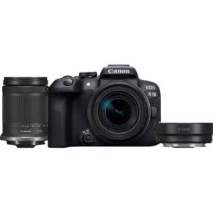 Canon Aparat Foto D-SLR EOS R10, 24.2 Mpx, Filmare 4k, procesor DIGIC X, Wi-Fi + RF-S 18-150mm S, F/4.5-6.3 + adaptor EF-EOS R (Negru)